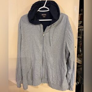 Michael Kors Men's Zip-Up Gray Sweater with Hood